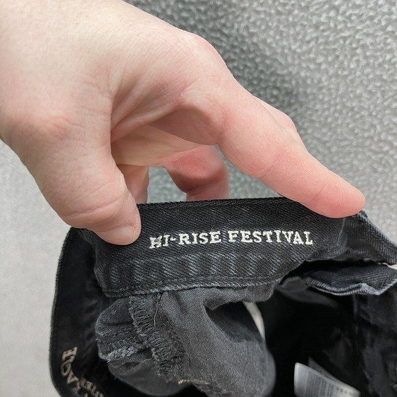 American Eagle Shorts Womens 0 Black Hi Rise Festival Cut Off Distressed Preppy - Picture 8 of 10